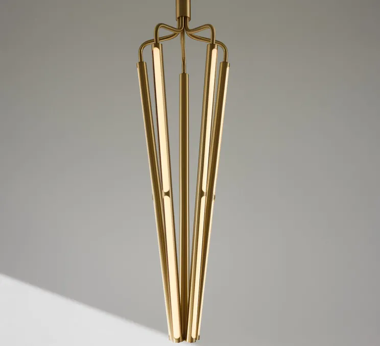 Lustre, Archangel 3 815, laiton, LED, dim, 2700K, lm, L29cm, H135-162,5cm - Rubn