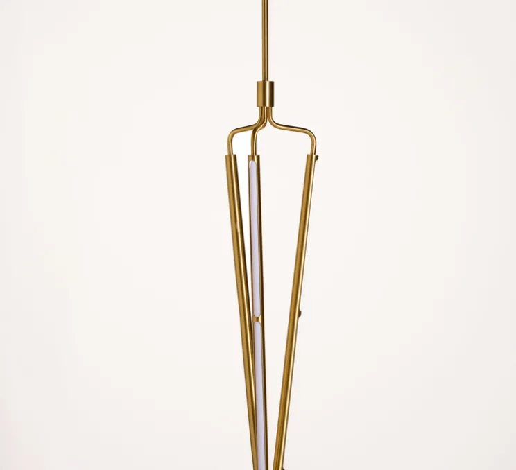 Lustre, Archangel 3 815, laiton, LED, dim, 2700K, lm, L29cm, H135-162,5cm - Rubn