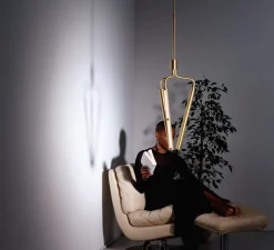 Suspension*Rubn Lustre, Archangel 3 415, , LED, dim, 2700K, lm, L29cm, H95-122,5cm - laiton