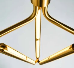 Suspension*Rubn Lustre, Archangel 3 415, , LED, dim, 2700K, lm, L29cm, H95-122,5cm - laiton