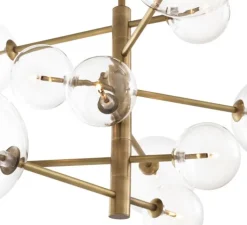 Suspension*Eichholtz Lustre, Argento S, , ø90cm, H78,5cm - laiton