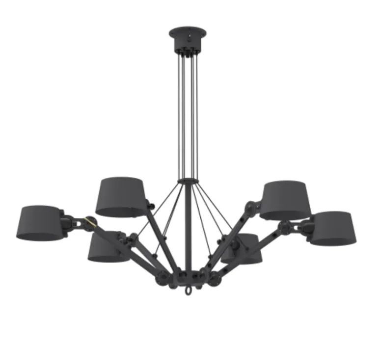 Suspension*Tonone Lustre, Bolt 6 arm, , Ø120cm, H36cm - gris