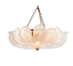 Lustre, Cabrillo, Verre texturé, laiton antique, Ø85cm, H30cm - Eichholtz