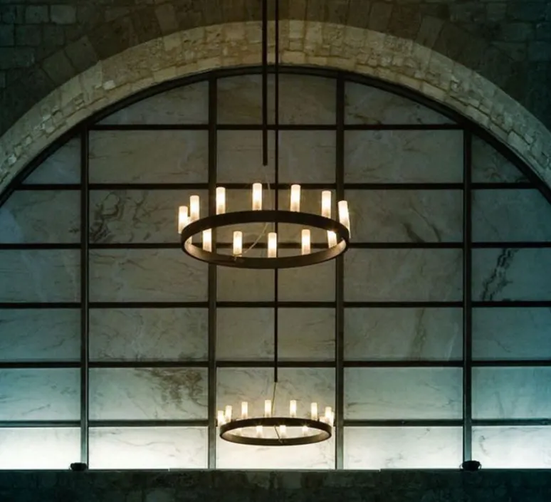 Suspension*Fontana Arte Lustre, Chandelier, , Ø90cm, H45cm - noir