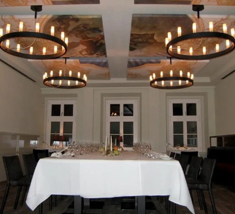 Suspension*Fontana Arte Lustre, Chandelier, , Ø90cm, H45cm - noir