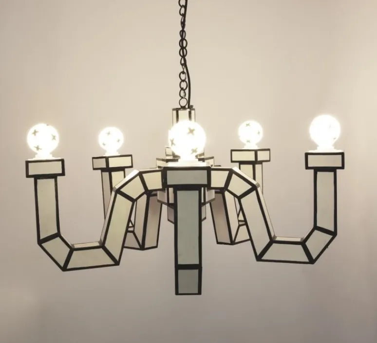 Enfants|Suspension*Seletti Lustre, Cut 'N Paste Lustre, , Ø90cm, H48cm - noir et blanc