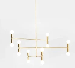 Lustre, Dot Atonium, laiton, Ø96,5cm, H62cm - Lambert & fils