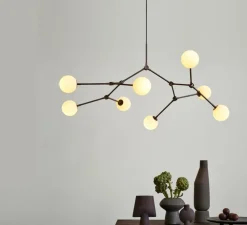 Lustre, Drop Bulp, gris, verre opalin, câble de 5m, L157cm, H85cm - 101 Copenhagen