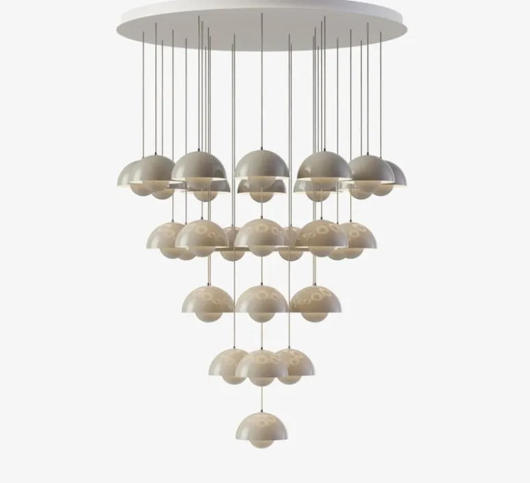 Suspension*Andtradition Lustre, Flowerpot Chandelier VP1, , Ø126cm - gris beige