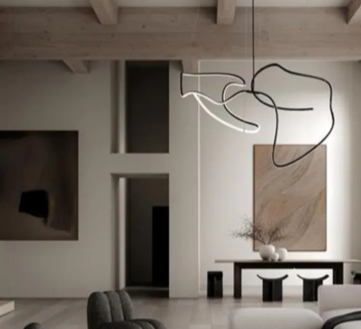 Lustre, Ghost Big, noir brûlé, LED, dim, 2400K, 1722 lm, L155cm, H45cm - 101 Copenhagen