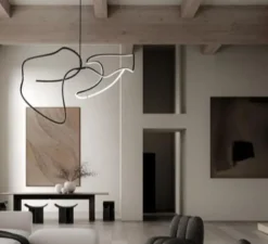 Lustre, Ghost Big, noir brûlé, LED, dim, 2400K, 1722 lm, L155cm, H45cm - 101 Copenhagen