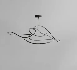 Lustre, Ghost Big, noir brûlé, LED, dim, 2400K, 1722 lm, L155cm, H45cm - 101 Copenhagen