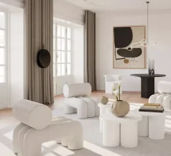 Lustre, Ghost, Mini, blanc, bronze, LED, dim, 2400K, 1722 lm, L116cm, H33cm - 101 Copenhagen