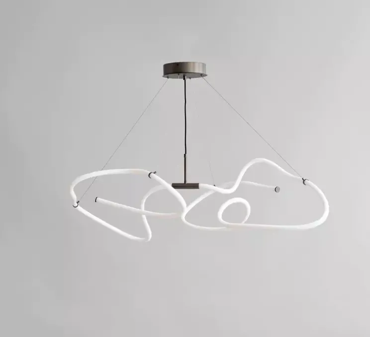 Lustre, Ghost, Mini, blanc, bronze, LED, dim, 2400K, 1722 lm, L116cm, H33cm - 101 Copenhagen