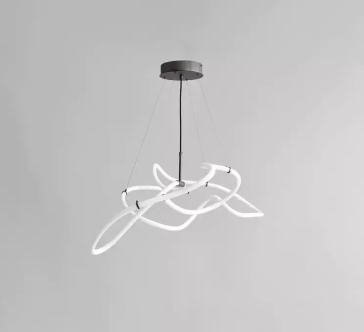 Lustre, Ghost, Mini, blanc, bronze, LED, dim, 2400K, 1722 lm, L116cm, H33cm - 101 Copenhagen