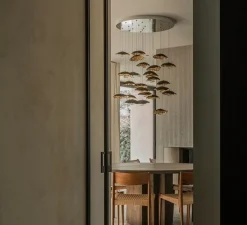 Suspension*Catellani & Smith Lustre, Gold Moon 25, , LED, dim, 2700K, 1575 lm, Ø78cm, H300cm - noir, or, cuivre