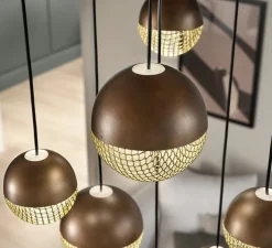 Lustre, Iglù S7, bronze, LED, dim, 3000K, 6700 lm, Ø60cm, H150cm - Masiero