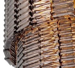 Suspension*Eichholtz Lustre, Imperial, , Ø44cm, H106cm - laiton brossé, verre fumé