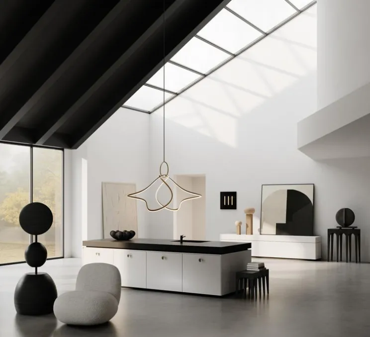 Lustre, Kumo Big, laiton, LED, 2400K, 2059 lm, L100cm, H88cm - 101 Copenhagen