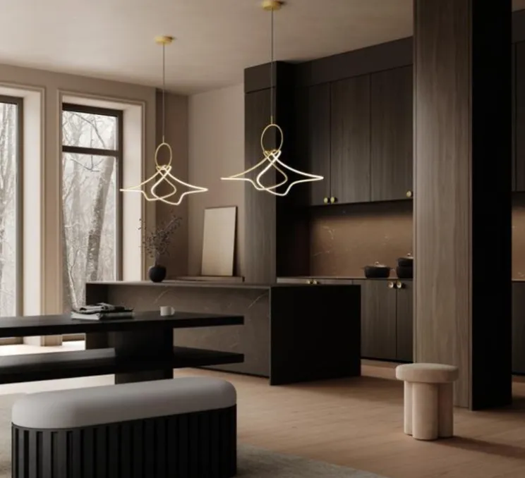 Lustre, Kumo Mini, laiton, LED, 2400K, 2059 lm, L95cm, H75cm - 101 Copenhagen