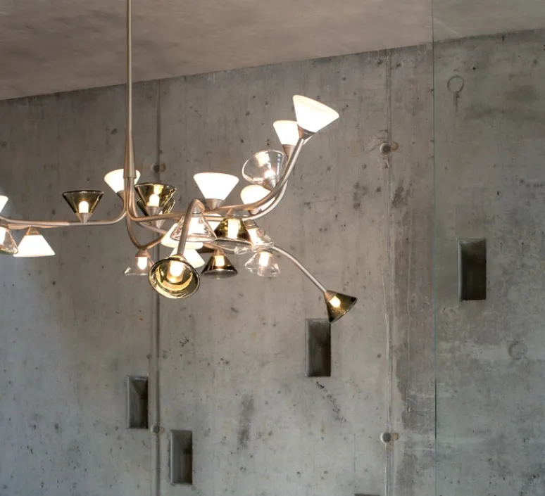 Suspension*Tooy Lustre, Linfa 565.13, , IP40, LED, dim, 2700K, 10500 lm, Ø170cm, H53cm - nickel opaque