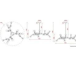 Lustre, Linfa 565.13, titanium, IP40, LED, dim, 2700K, 10500 lm, Ø170cm, H53cm - Tooy