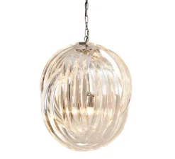 Suspension*Eichholtz Lustre, Marco Polo M, , Ø50cm, H64cm - transparent, nickel