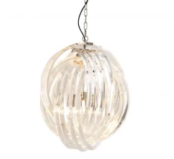 Suspension*Eichholtz Lustre, Marco Polo M, , Ø50cm, H64cm - transparent, nickel