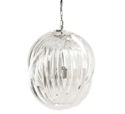 Suspension*Eichholtz Lustre, Marco Polo M, , Ø50cm, H64cm - transparent, nickel