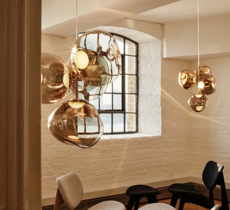 Lustre, Melt Mini, bronze, LED, dim, 3000K, 2300 lm, Ø54,5cm, H63,4cm - Tom Dixon