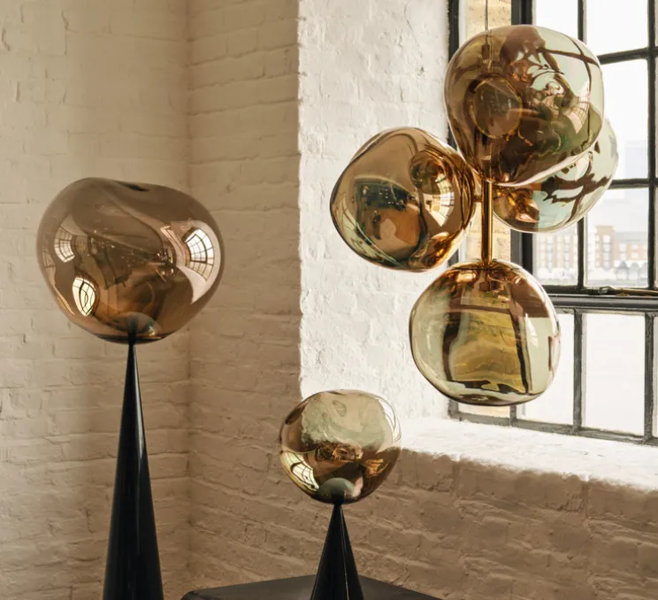 Lustre, Melt Mini, bronze, LED, dim, 3000K, 2300 lm, Ø54,5cm, H63,4cm - Tom Dixon