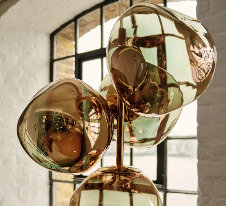 Lustre, Melt Mini, bronze, LED, dim, 3000K, 2300 lm, Ø54,5cm, H63,4cm - Tom Dixon