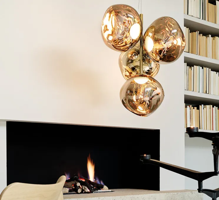 Lustre, Melt Mini, doré, LED, dim, 3000K, 2300 lm, Ø54,5cm, H63,4cm - Tom Dixon