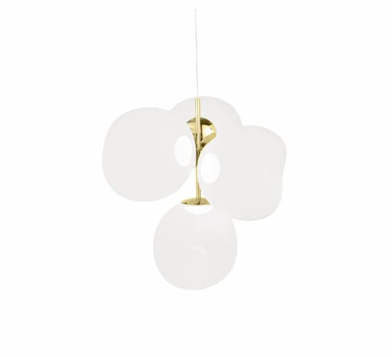 Suspension*Tom Dixon Lustre, Melt Mini, , LED, dim, 3000K, 2300 lm, Ø54,5cm, H63,4cm - opal, doré