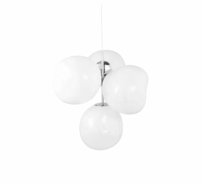 Suspension*Tom Dixon Lustre, Melt Small, , LED, dim, 3000K, 2300 lm, Ø98cm, H103cm - opal, argent