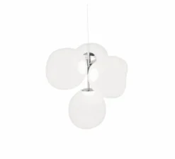 Suspension*Tom Dixon Lustre, Melt Small, , LED, dim, 3000K, 2300 lm, Ø98cm, H103cm - opal, argent