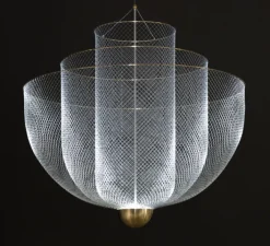 Suspension*Moooi Lustre, Meshmatics Large, , LED, 2700k, 665lm, Ø90cm, H90cm - gris