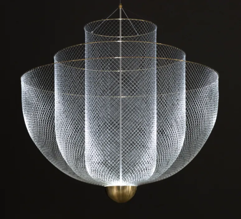 Suspension*Moooi Lustre, Meshmatics Large, , LED, 2700k, 665lm, Ø90cm, H90cm - gris