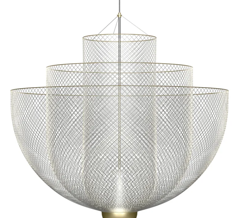 Suspension*Moooi Lustre, Meshmatics Large, , LED, 2700k, 665lm, Ø90cm, H90cm - gris