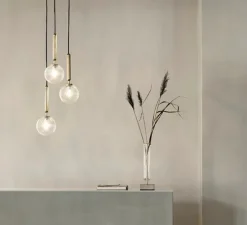 Lustre, Miira 3, Laiton, transparent, Ø33cm, H34,5cm - Nuura