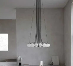 Lustre, Model 2109/16/14, noir, Ø95cm, H160cm - Astep