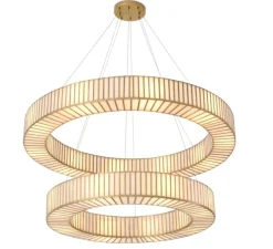 Lustre, Monari, laiton antique, verre, Ø120,5cm, H13,5cm - Eichholtz