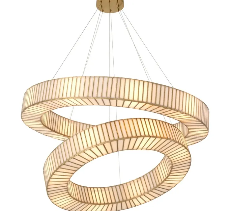 Lustre, Monari, laiton antique, verre, Ø120,5cm, H13,5cm - Eichholtz