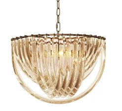 Lustre, Murano, acrylique, laiton, Ø50cm, H33cm - Eichholtz