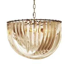 Lustre, Murano, acrylique, laiton, Ø50cm, H33cm - Eichholtz