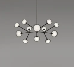 Suspension*Tooy Lustre, NABILA-552.12, IP40, , Ø102cm, H40cm - noir et laiton