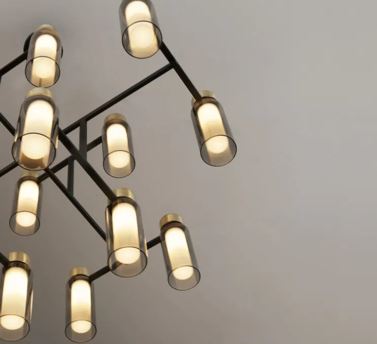 Lustre, OSMAN-560.16, noir et laiton, Ø95cm, H60cm - Tooy