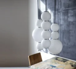 Lustre, Pearls,1180 lm, 2700 K, LED, 3, ABD, blanc, chrome, Ø41cm - Formagenda