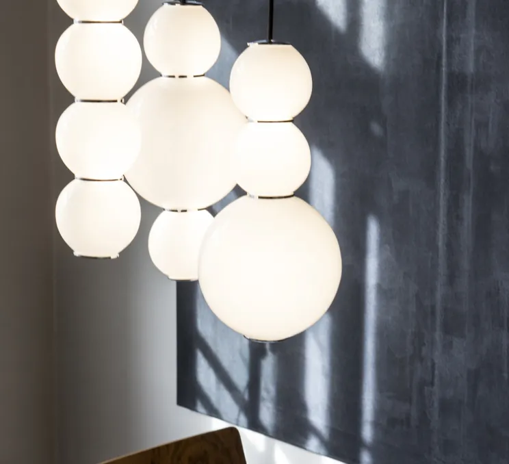 Lustre, Pearls,1180 lm, 2700 K, LED, 3, ABD, blanc, chrome, Ø41cm - Formagenda