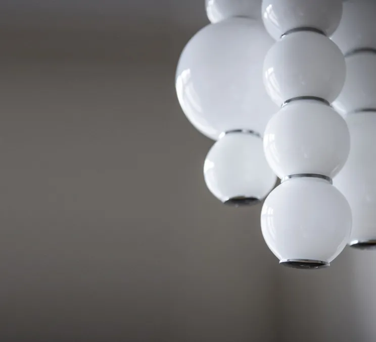 Lustre, Pearls,1180 lm, 2700 K, LED, 3, ABD, blanc, chrome, Ø41cm - Formagenda